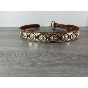 Double‎ J Saddlery Western Tooled Leather Belt Silver Conchos Size 26 Cowboy